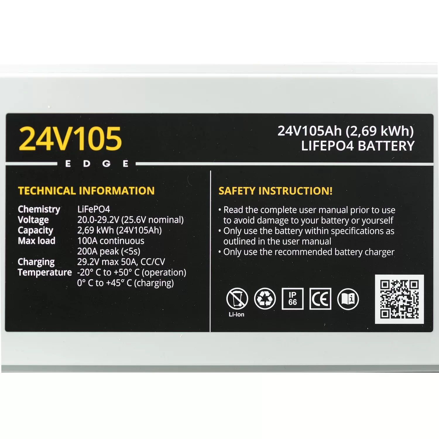 Baterie 24V105 EDGE LiFePO4 3