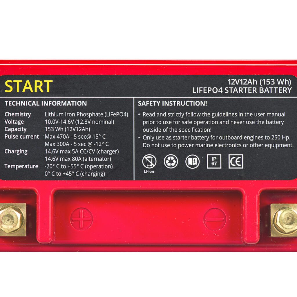 Baterie de pornire litiu pentru motoare outboard 4